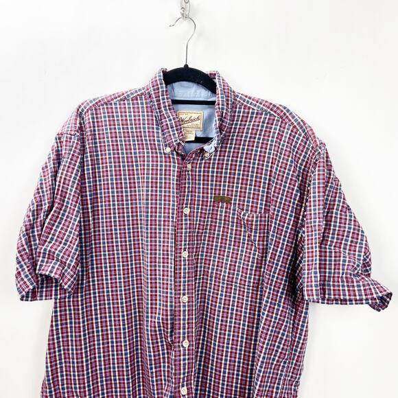 Woolrich XL Mens Red Plaid Button-front Shirt - Picture 3 of 5